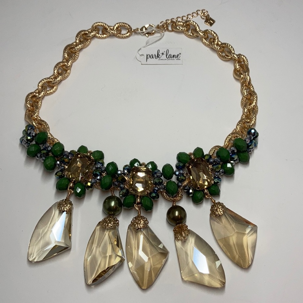 Park Lane Green/Gold Necklace